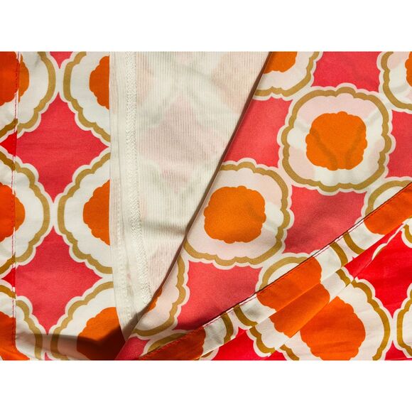 Mud Pie Mod Hot Pink Orange Mini Dress 1970s Light Dress Large 12/14 - Picture 7 of 9